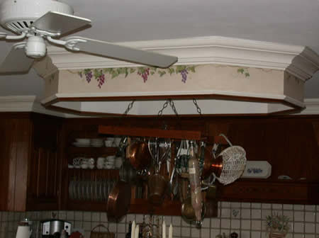 Custom kitchen soffit.